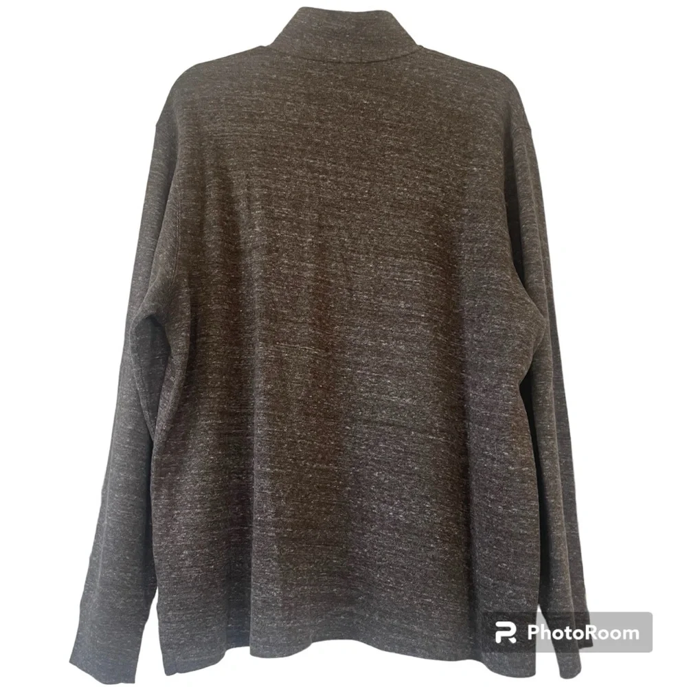 Ralph Lauren Polo Half Zip Light Brown Tan Mens Sweater Lg